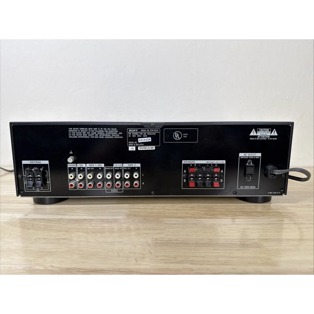 Sony STR-D315 AV Control Center AM FM Stereo Receiver Tested Working No Remote